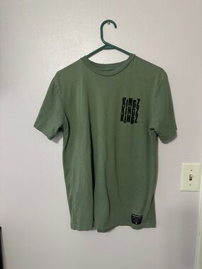 Men's Olive Green Graphic Tee - Kingz Design